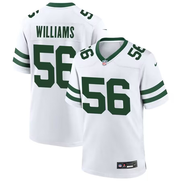 Men's New York Jets #56 Quincy Williams White Stitched Game Jersey